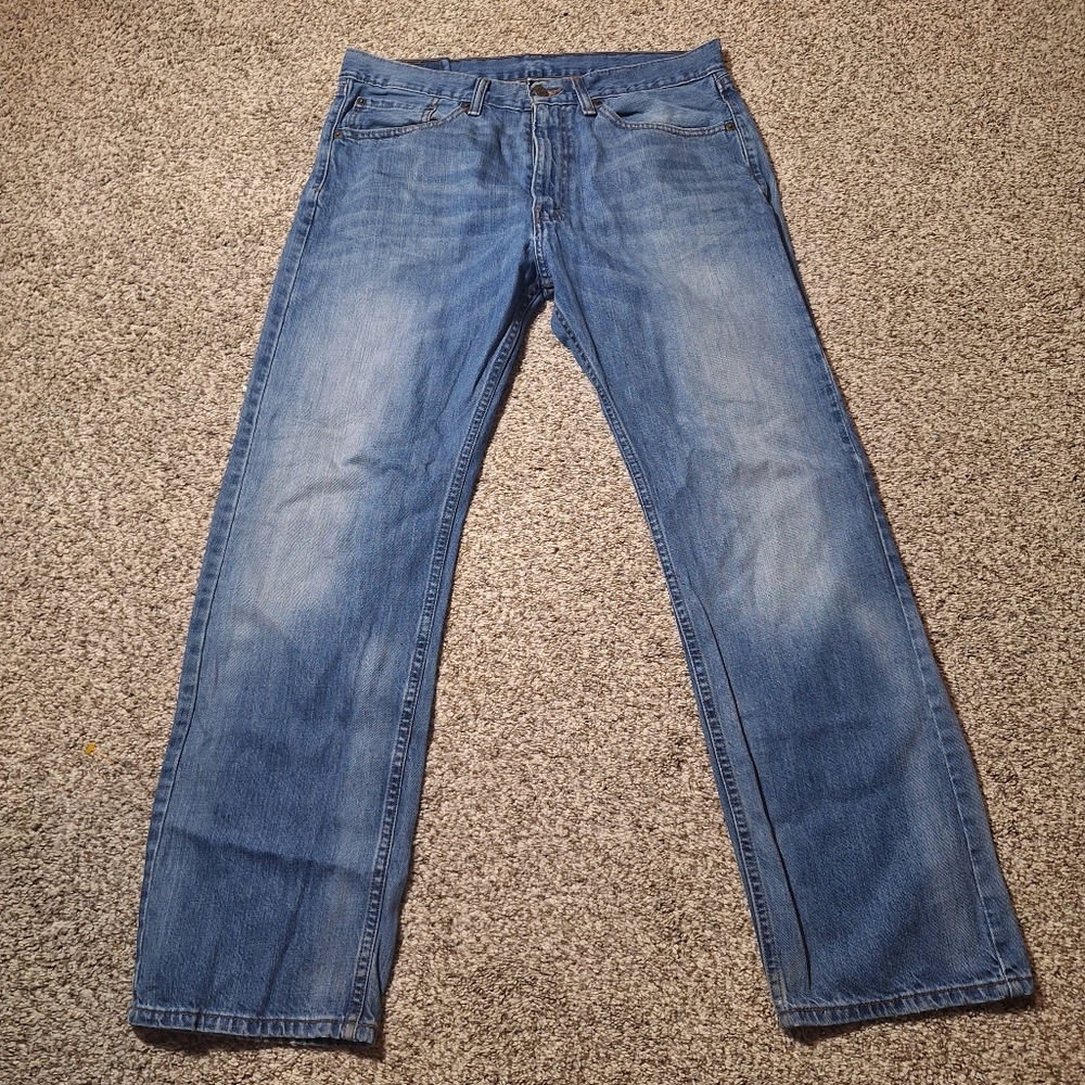 Levis Mens 505 Mens Size 34x30 Jeans Blue Denim Classic Medium Wash